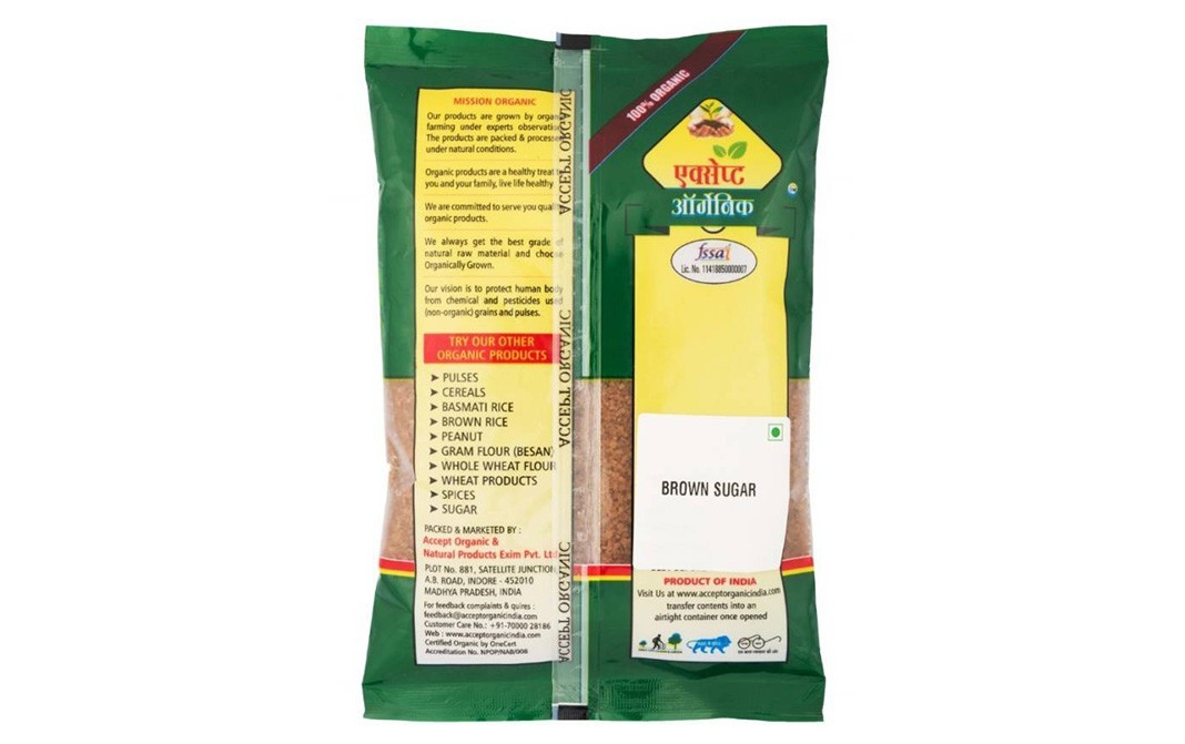 Accept Organic Brown Sugar    Pack  500 grams
